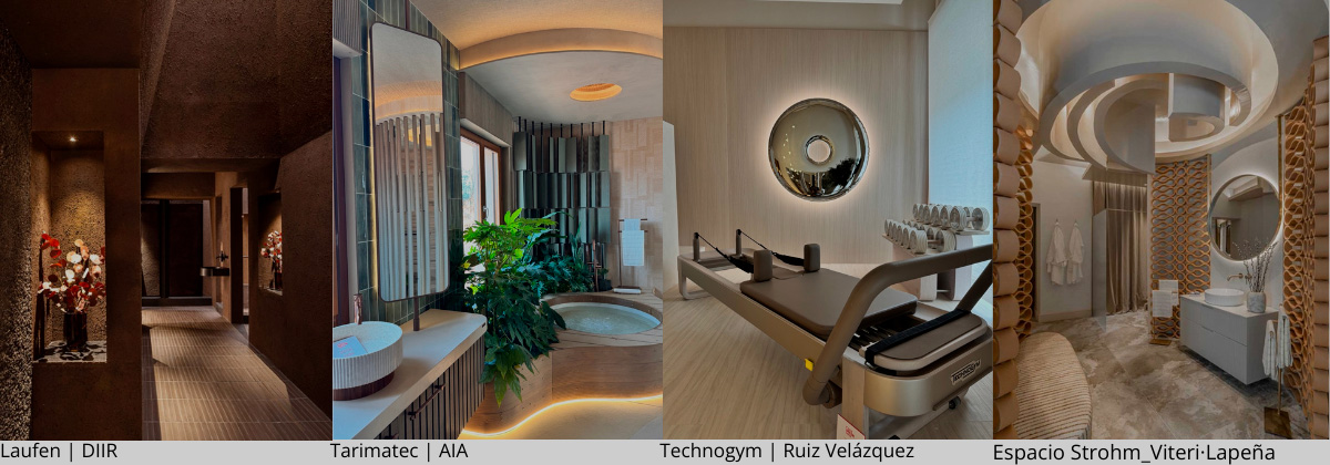 Baños y espacios de bienestar en Casa Decor 2026 con luz cálida, textura, vegetación, agua y ejercicio.