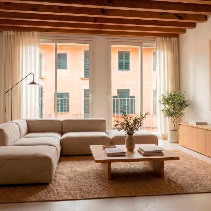 Salón con luz natural y distribución abierta en vivienda